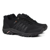 Erkek Siyah Outdoor Trekking Ayakkabı Kaymaz Taban Suya Dayanıklı Hafif Rahat Günlük Yürüyüş ve Dağ Spor Ayakkabısı - 2