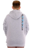Mode XL Erkek Büyük Beden Fermuarlı Kapüşonlu Sweatshirt FUTURE U24549 Grimelanj thumbnail 4