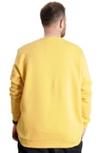 Mode XL Büyük Beden Erkek Sweatshirt Bisiklet Yaka Mode 23529 Hardal thumbnail 4