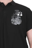 Mode XL Büyük Beden Erkek T-Shirt Polo Sail Boat U25302 Siyah thumbnail 5