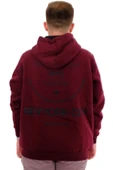 Mode XL Erkek Büyük Beden Sweatshirt Sırt Baskılı Şardonlu CITY U24541 Mürdüm - 5