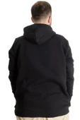 Mode XL Büyük Beden Erkek Sweatshirt Kapüşonlu 23540 Siyah thumbnail 2