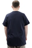 Mode XL Büyük Beden Erkek T-Shirt Bisiklet Yaka Baskılı FRESH U24059 Lacivert thumbnail 4