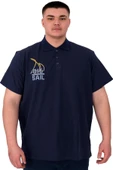 Mode XL Büyük Beden Erkek T-Shirt Polo Sail U25301 Indigo thumbnail 1