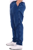 Mode XL Büyük Beden Erkek Kot Pantolon Yan Cep CHINO 18880 Açık Mavi - 2