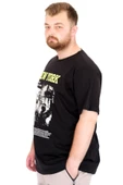 Mode XL Büyük Beden Erkek T-Shirt Bisiklet Ysks NEW YORK U25036 Siyah thumbnail 2