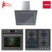 TEKA ANKASTRE GRİ SET 11 [ HAK 625 ST FIRIN + GZC 64320 ST ANKASTRE OCAK + DLV 68660 ST DAVLUMBAZ ] thumbnail 1