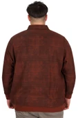 Mode XL Büyük Beden Erkek Polo Yaka Sweatshirt Baskılı Selanik U24440 Kiremit thumbnail 4