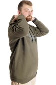 Mode XL Büyük Beden Erkek Sweatshirt Kapüşonlu 23540 Haki thumbnail 3