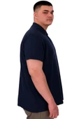 Mode XL Büyük Beden Erkek T-Shirt Polo Sea Bound U25303 Indigo thumbnail 2