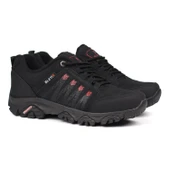 Erkek Siyah Kırmızı Outdoor Trekking Ayakkabı Kaymaz Taban Suya Dayanıklı Hafif Rahat Günlük Yürüyüş ve Dağ Spor Ayakkabısı thumbnail 6