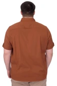 Mode XL Büyük Beden Erkek Gabardin Gömlek Mode09 U25603 Tarçın thumbnail 3