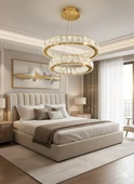 GN GEN AYDINLATMA Plaket Kristal Taş Işlemeli Gold Paslanmaz Ledli 30-40 cm - 6