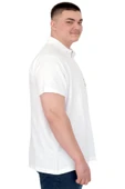 Mode XL Büyük Beden Erkek T-Shirt Polo Sail Boat U25302 Beyaz thumbnail 2