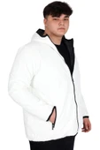 Mode XL Büyük Beden Erkek Mont Kapüşonlu U24608 Ekru - 2