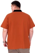 Mode XL Büyük Beden Erkek T-Shirt Polo Yaka REAL U25309 Tarçın thumbnail 3