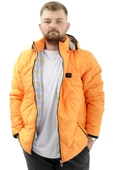 Mode XL Büyük Beden Erkek Kapitone Mont Kapüşonlu U24606 Oranj - 1