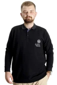 Mode XL Büyük Beden Erkek Sweat Polo Selanik Classic Sport 23444 Siyah - 1