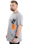 Mode XL Büyük Beden Erkek Baskılı T-Shirt Bisiklet Yaka ROCK TIMES U24037 Grimelanj thumbnail 7