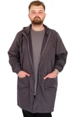 Mode XL Büyük Beden Erkek Yağmurluk Kapşonlu 22700 Antrasit - 1