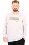 Mode XL Büyük Beden Erkek Bisiklet Yaka Sweatshirt DAYS U25801 A.Gri thumbnail 1
