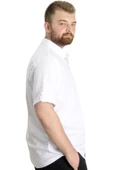 Mode XL Erkek Büyük Beden Gabardin Gömlek INTROVERT 23304 Beyaz - 3
