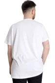Mode XL Büyük Beden Erkek T-shirt FOREVER 23138 Beyaz thumbnail 4