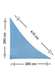 sizenelazım Üçgen Oxford Su İtici Kumaş Dekoratif Gölgelik 3 mt x 3 mt x 4.25 mt thumbnail 2