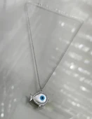 Opal Taşlı Balık Gümüş Kolye - Gold Renk - 3