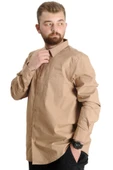 Mode XL Büyük Beden Erkek Ukol Cep Lycra Poplin 20350 Kahverengi - 2