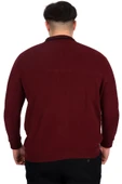Mode XL Büyük Beden Erkek Sweat Polo Selanik Horse 23440 Bordo - 4