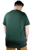 Mode XL Büyük Beden Erkek Tshirt Bisiklet Yaka Basic 20031 Nefti thumbnail 7