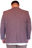 Mode XL Büyük Beden Erkek Klasik Blazer Ceket BRITANYA 23028 BORDO - 3