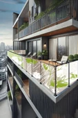 sizenelazım 100cm x 6m  Soluk Yaprak Balkon Bahçe Çit Brandası  Su İtici, UV Koruyucu, Dekoratif Örtü - 1