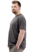 Mode XL Büyük Beden Baskılı Erkek T-Shirt Bisiklet Yaka VAN GOGH U24040 Antrasit thumbnail 2