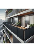 sizenelazım 150cm x 7m  Siyah PVC Su Geçirmez Balkon Demiri Korkuluk Çit Branda thumbnail 1