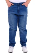 Mode XL Büyük Beden Erkek Klasik Kot Pantolon MARK 21920d Açık Mavi thumbnail 1