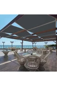 sizenelazım 70cm x 14.5m Antrasit Su Geçirmez Dekoratif Gölgelik Battı Çıktı thumbnail 2