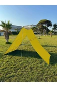 sizenelazım Pratik Kamp Gölgeliği ve Plaj Şemsiyesi 1.5m x 5m  Su İtici Oxford Kumaş (Sarı Renk) thumbnail 1
