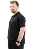 Mode XL Büyük Beden Erkek Tişört Polo Yaka JAKAR U24337 Siyah thumbnail 2