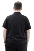 Mode XL Büyük Beden Erkek Tişört Polo Yaka JAKAR U24337 Siyah thumbnail 4