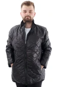 Mode XL Erkek Büyük Beden Dik Yaka Kışlık Mont U24610 Siyah thumbnail 1