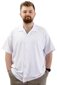 Mode XL Büyük Beden Erkek Gömlek Apas Yaka JAKAR U24380 Beyaz - 1