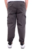Mode XL Büyük Beden Erkek Gabardin Kargo Jogger Doga 21927 Antrasit thumbnail 4