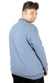 Mode XL Erkek Sweatshirt  Polo Vnz Selanik 20440 Mavi thumbnail 2