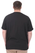 Mode XL Büyük Beden Erkek Baskılı T-Shirt Palm Dream U25026 Siyah thumbnail 3