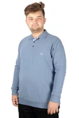 Mode XL Erkek Sweatshirt  Polo Vnz Selanik 20440 Mavi thumbnail 3