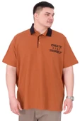 Mode XL Büyük Beden Erkek T-Shirt Polo Yaka YOURSELF U25310 Tarçın thumbnail 1