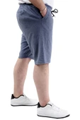 Mode XL Büyük Beden Erkek Cepli Şort WAFFLE 23498 İndigo - 3