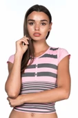 PEMBE GRİ MI Emay 5026 Soft Seamless T Shirt - 1